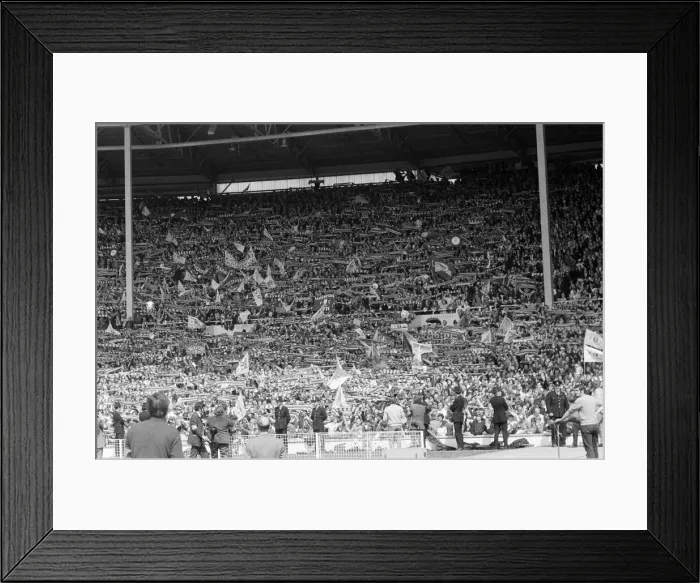 Framed Print : FA Cup Final at Wembley Stadium. Arsenal v Liverpool. Pictured, crowd scenes Framed Print : FA Cup Final at Wembley Stadium. Arsenal v Liverpool. Pictured, crowd scenes