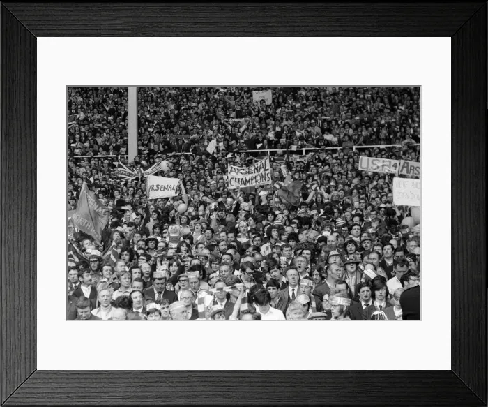 Framed Print : FA Cup Final at Wembley Stadium. Arsenal v Liverpool. Pictured, crowd scenes Framed Print : FA Cup Final at Wembley Stadium. Arsenal v Liverpool. Pictured, crowd scenes