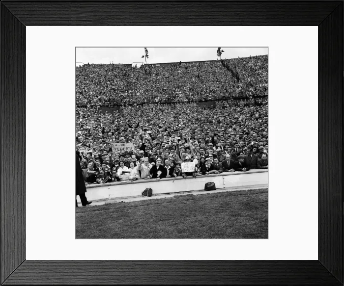 Framed Print : FA Cup Final at Wembley Stadium. Tottenham Hotspur 2 v Leicester City 0. Crowd scenes