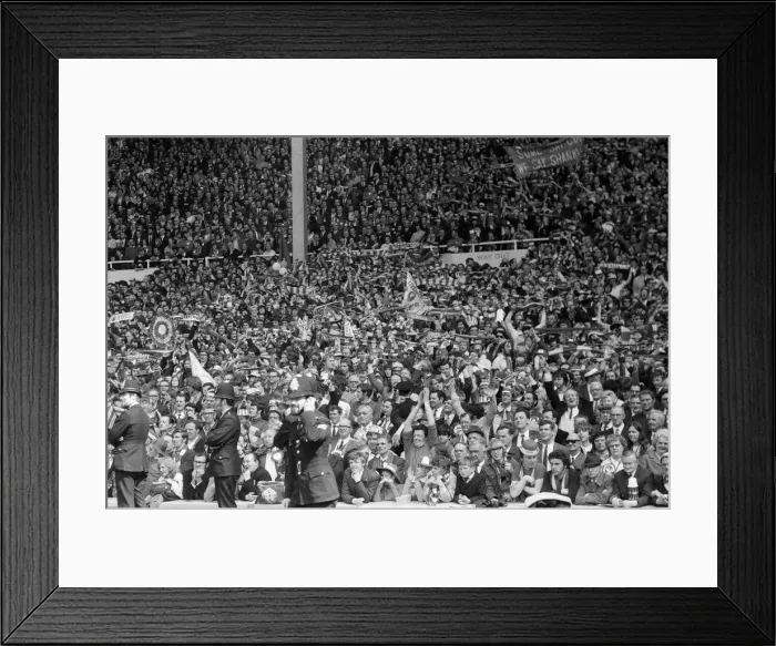 Framed Print : FA Cup Final at Wembley Stadium. Arsenal v Liverpool. Pictured, crowd scenes Framed Print : FA Cup Final at Wembley Stadium. Arsenal v Liverpool. Pictured, crowd scenes