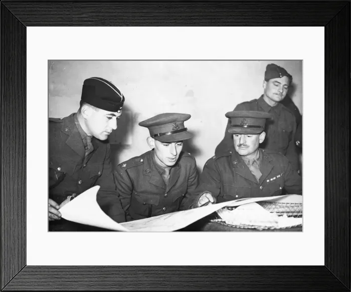 Framed Print : The Sherwood Foresters, now serving in the forward areas of the B. E. F Framed Print : The Sherwood Foresters, now serving in the forward areas of the B. E. F