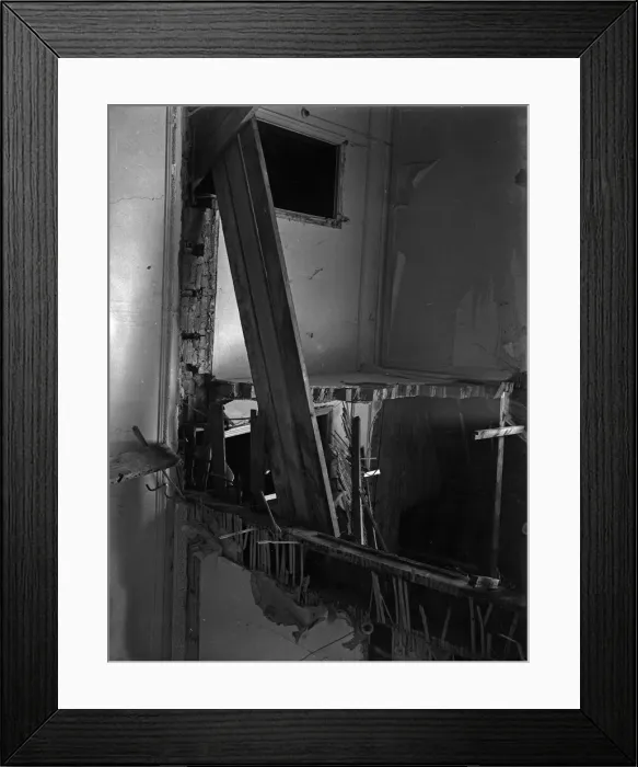 Framed Print : Damage to the Woodlands Hospital, Northfield, Birmingham following an air raid Framed Print : Damage to the Woodlands Hospital, Northfield, Birmingham following an air raid