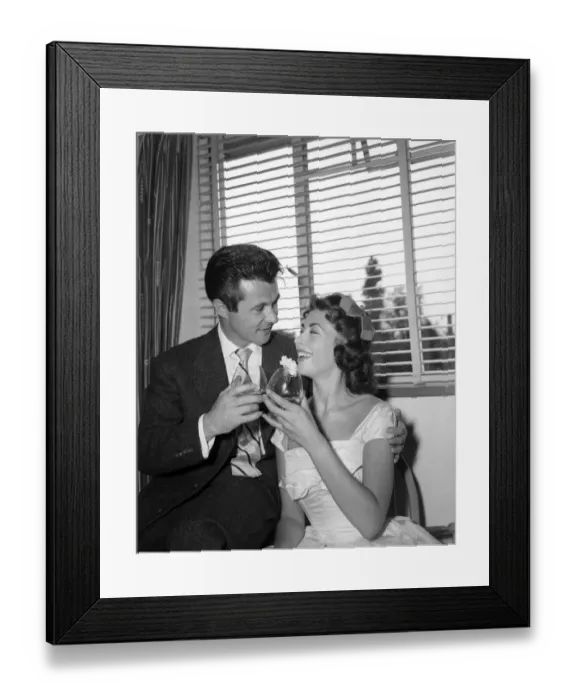 Framed Print : Actress Nanette Newman, 21, marries actor and writer Bryan Forbes