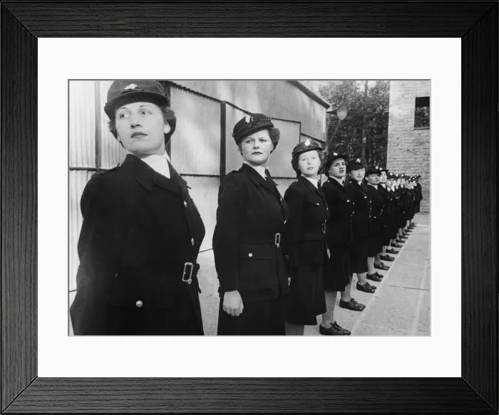 Framed Print : N. F. S. women at a course for instructors at the Regional Reserve Training Station Framed Print : N. F. S. women at a course for instructors at the Regional Reserve Training Station