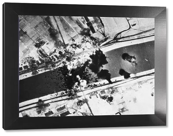 S. A. A. F. Marauders bomb Adige river bridge during the Second World War