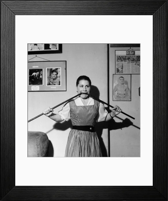 Framed Print : Margaret Maner, 17, a strong girl. 26th August 1955