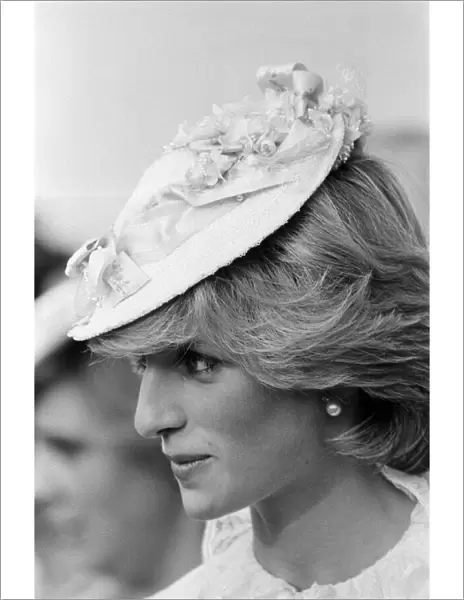 Princess Diana dressed up in Edwardian fashion for a Klondike evening at at Edmonton Park