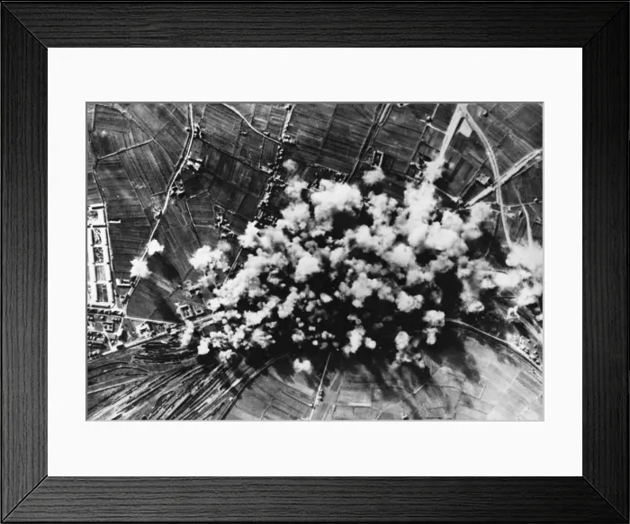 Framed Print : Nazi railways hit in Italy. Another important link in the German communications Framed Print : Nazi railways hit in Italy. Another important link in the German communications