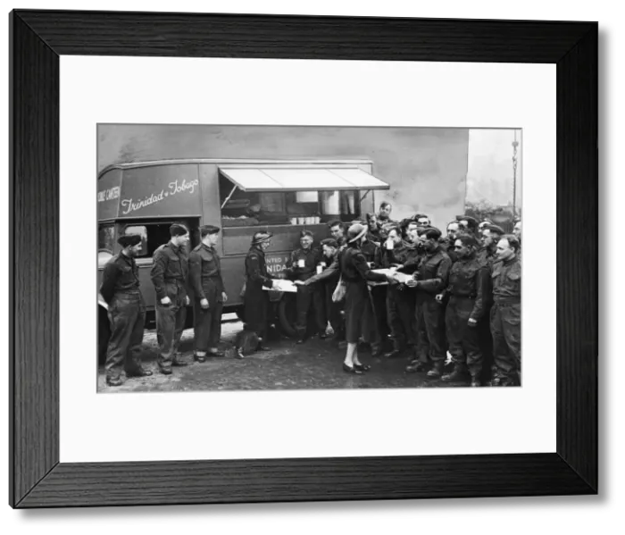 Framed Print : A mobile canteen presented by the West indies islands of Trinidad & Tobago to Framed Print : A mobile canteen presented by the West indies islands of Trinidad & Tobago to