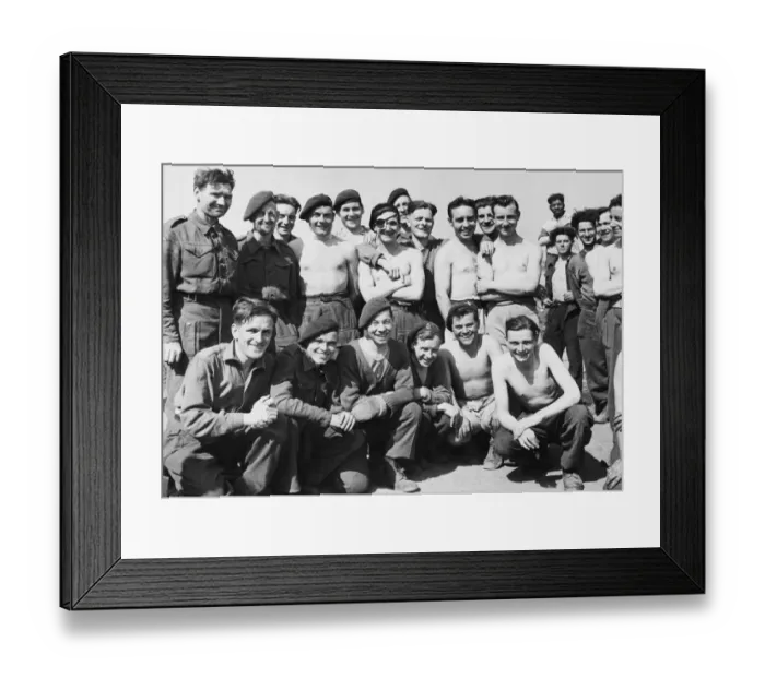 Framed Print : Liberated POWs at Stalag 11B near Fallingbostel, 16 April 1945