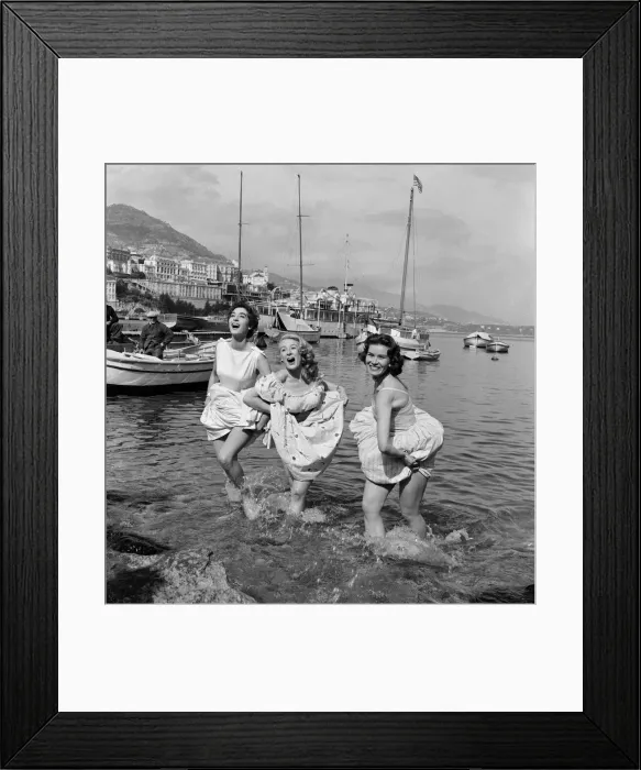 Framed Print : The arrival of Grace Kelly in Monte Carlo for her wedding to Prince Rainier III in
