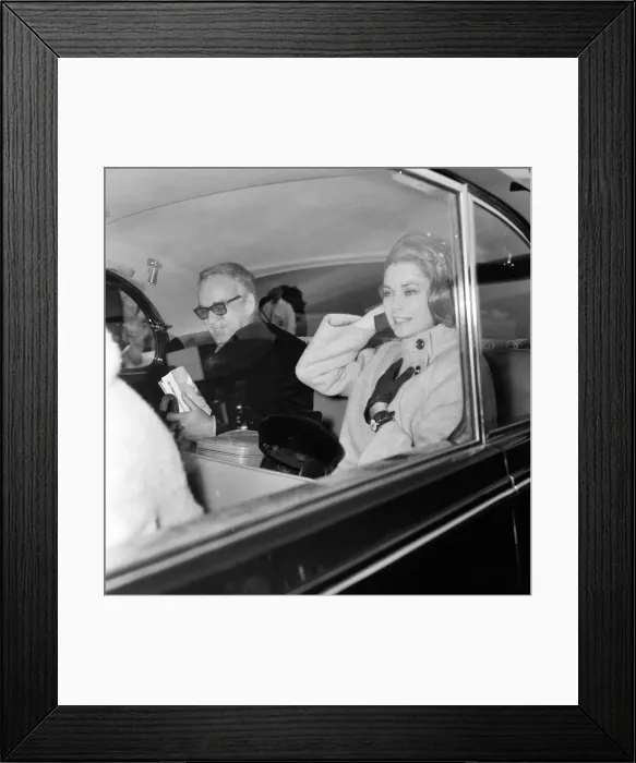 Framed Print : Prince Rainier and Princess Grace of Monaco at Heathrow Airport. 15th January 1968