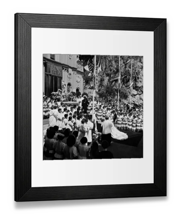 Framed Print : The marriage of Grace Kelly to Prince Rainier III of Monaco