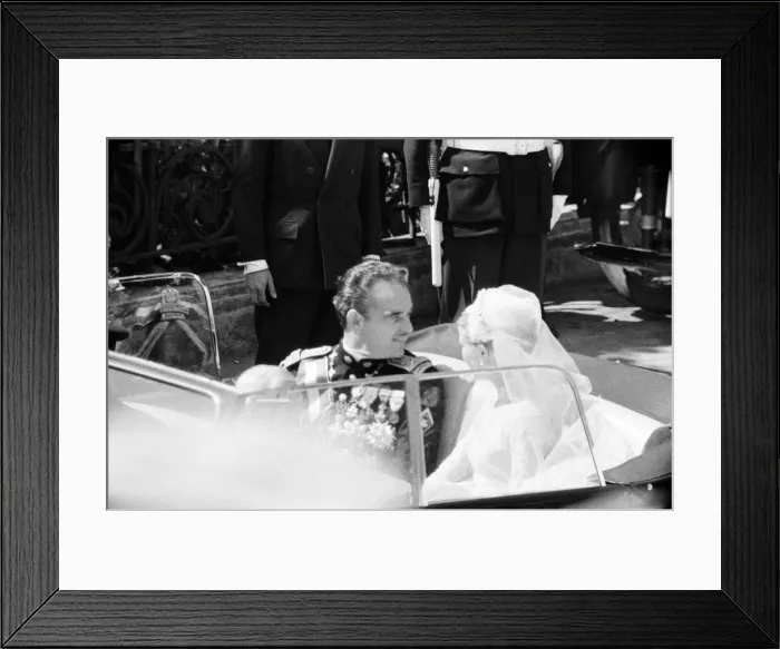 Framed Print : The marriage of Grace Kelly to Prince Rainier III, 1956. 19th April 1956 Framed Print : The marriage of Grace Kelly to Prince Rainier III, 1956. 19th April 1956
