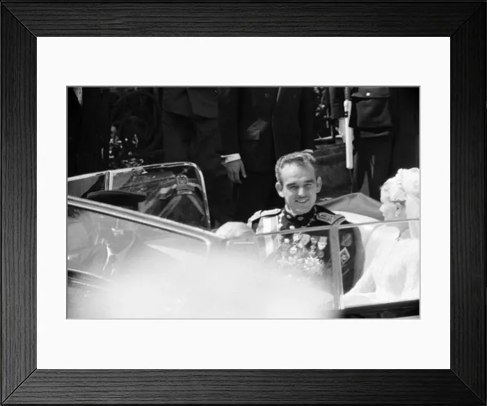 Framed Print : The marriage of Grace Kelly to Prince Rainier III, 1956. 19th April 1956 Framed Print : The marriage of Grace Kelly to Prince Rainier III, 1956. 19th April 1956