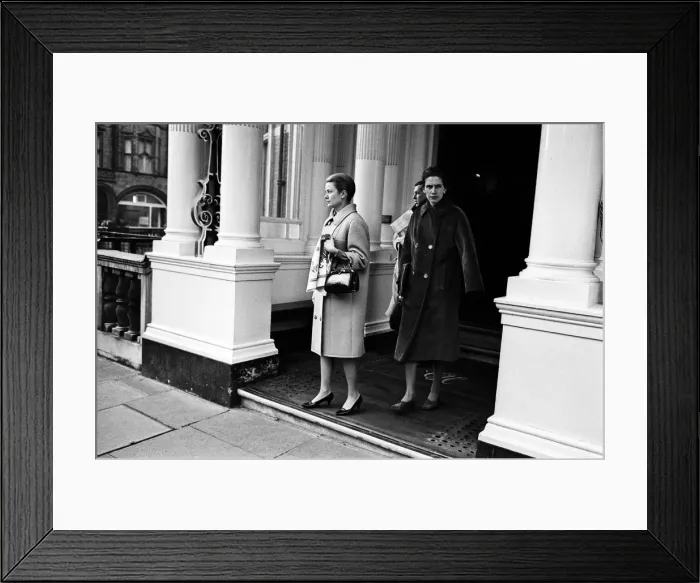 Framed Print : Princess Grace of Monaco leaving the Connaught Hotel, Mayfair Framed Print : Princess Grace of Monaco leaving the Connaught Hotel, Mayfair