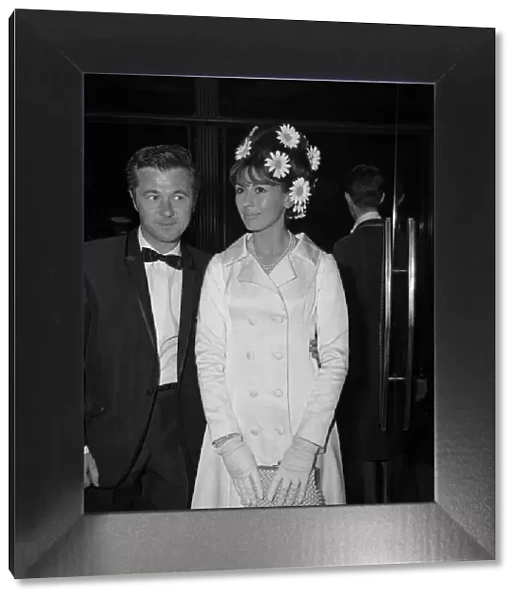 Nanette Newman with Bryan Forbes at the premiere of 'The Wrong Box'. May 1966