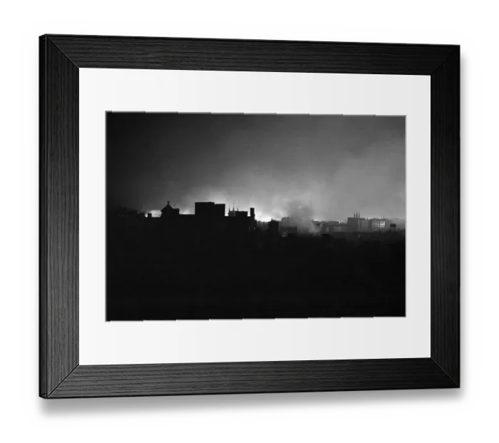 Framed Print : Fires caused by the dropping of thousands of incendiary bombs by the Luftwaffe Framed Print : Fires caused by the dropping of thousands of incendiary bombs by the Luftwaffe