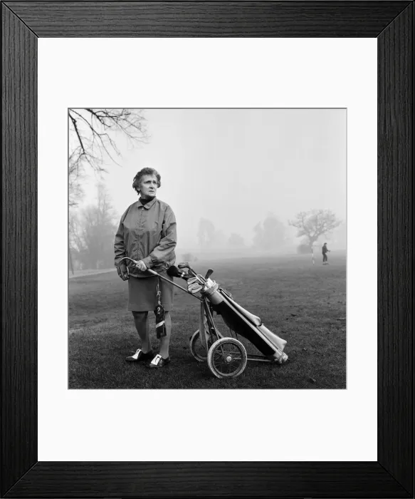 Framed Print : 72 year old female gold champion Violet Russ, at Whitewebbs Golf Course, Enfield Framed Print : 72 year old female gold champion Violet Russ, at Whitewebbs Golf Course, Enfield