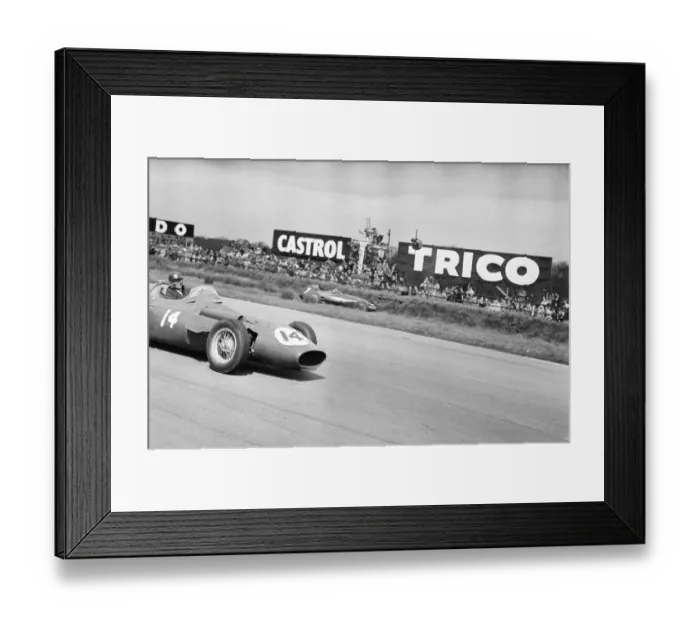 Framed Print : Maria Teresa de Filippis pictured in her Red Maserati 250F during the BRDC International