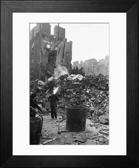 Framed Print : Members of the National Fire Service (NFS ) and heavy rescue help lift Framed Print : Members of the National Fire Service (NFS ) and heavy rescue help lift