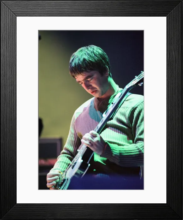 Framed Print : Noel Gallagher of Oasis performing at Newcastle Arena during their Be Here Now Tour Framed Print : Noel Gallagher of Oasis performing at Newcastle Arena during their Be Here Now Tour