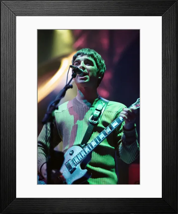 Framed Print : Noel Gallagher of Oasis performing at Newcastle Arena during their Be Here Now Tour Framed Print : Noel Gallagher of Oasis performing at Newcastle Arena during their Be Here Now Tour