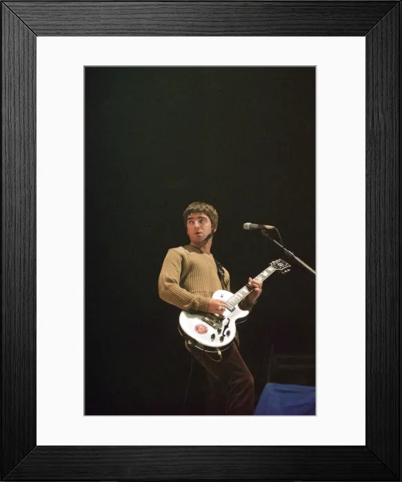Framed Print : Noel Gallagher of Oasis performing at Newcastle Arena during their Be Here Now Tour Framed Print : Noel Gallagher of Oasis performing at Newcastle Arena during their Be Here Now Tour