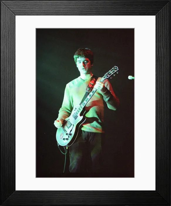 Framed Print : Noel Gallagher of Oasis performing at Newcastle Arena during their Be Here Now Tour Framed Print : Noel Gallagher of Oasis performing at Newcastle Arena during their Be Here Now Tour
