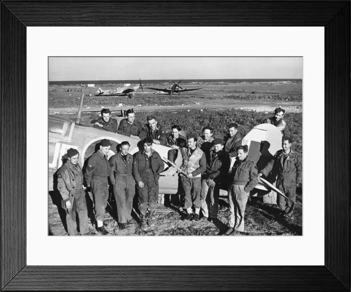 Framed Print : County of London Squadron members in Italy. Left to right: Leading Aircraftman D Framed Print : County of London Squadron members in Italy. Left to right: Leading Aircraftman D