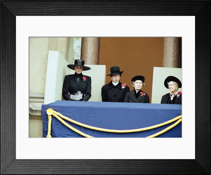 Framed Print : Remembrance Day parade at Whitehall, London. Diana, Princess of Wales, Princess Anne Framed Print : Remembrance Day parade at Whitehall, London. Diana, Princess of Wales, Princess Anne
