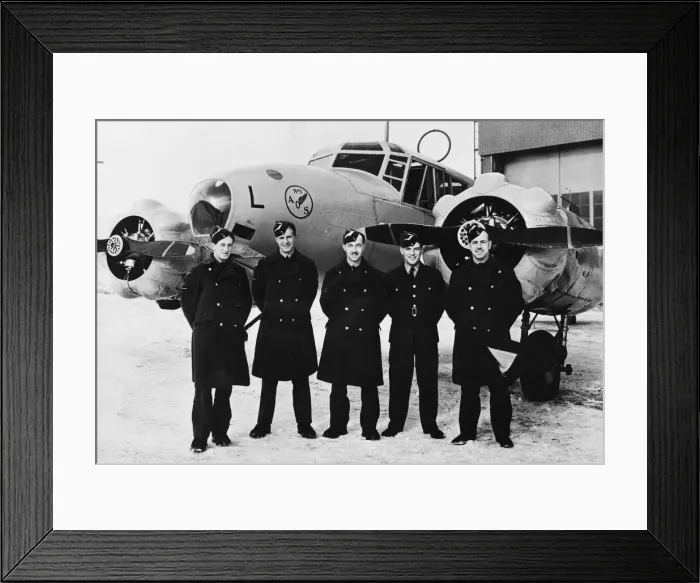 Framed Print : R. A. F. men who have qualified as air navigators after training in Canada under Framed Print : R. A. F. men who have qualified as air navigators after training in Canada under