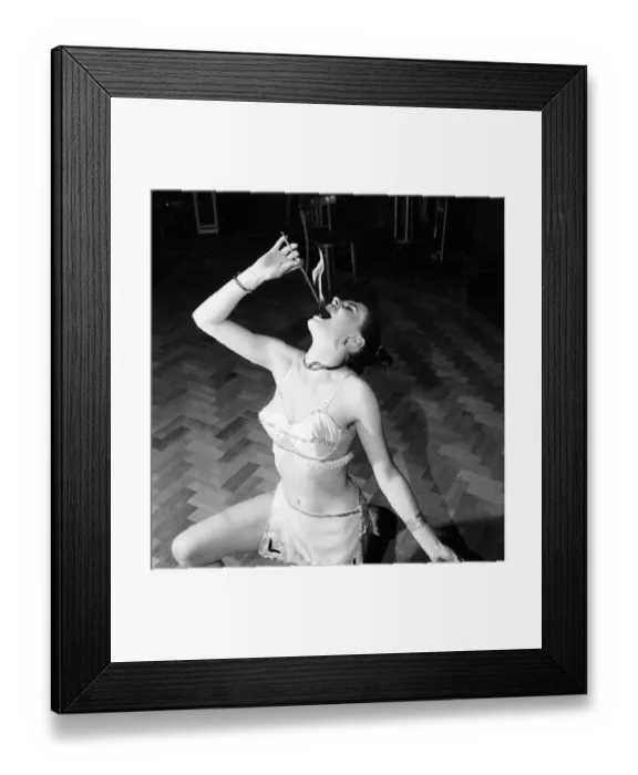 Framed Print : Heather Bee from Northampton, pictured in a girls and legs show at Eve Nightclub in