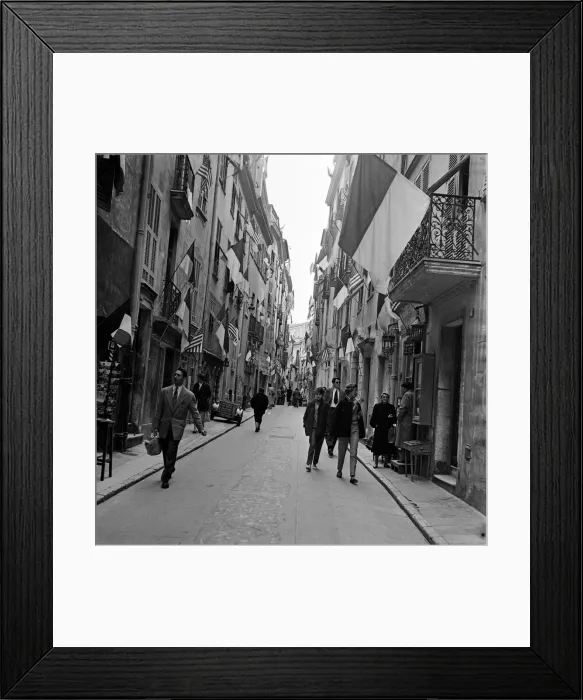 Framed Print : Scenes in Monte Carlo, Monaco, ahead of the wedding of Grace Kelly and Prince Rainier