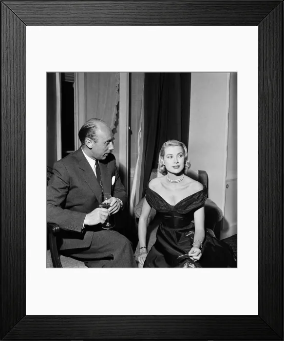 Framed Print : Hollywood actress Grace Kelly pictured during the 1955 Cannes Film festival
