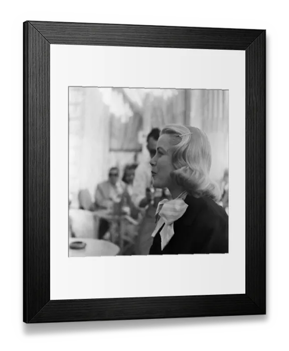 Framed Print : Hollywood actress Grace Kelly pictured during the 1955 Cannes Film festival. May 1955 Framed Print : Hollywood actress Grace Kelly pictured during the 1955 Cannes Film festival. May 1955
