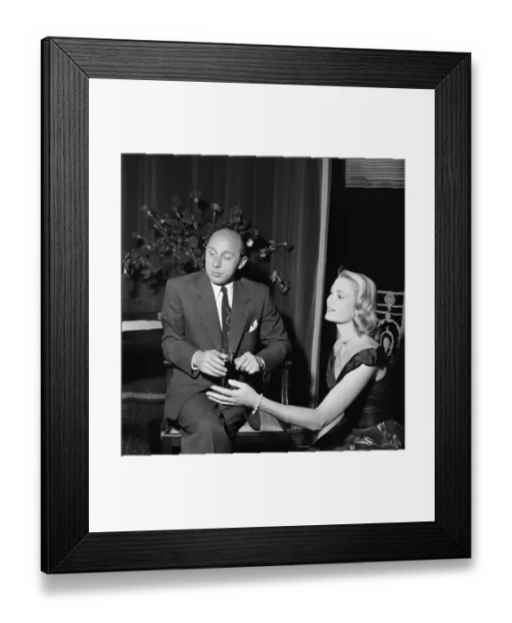 Framed Print : Hollywood actress Grace Kelly pictured during the 1955 Cannes Film festival