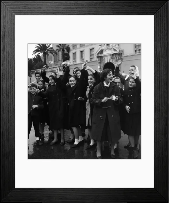 Framed Print : Celebrations in Palace Square, Monaco, following the birth of the Princess Caroline Framed Print : Celebrations in Palace Square, Monaco, following the birth of the Princess Caroline