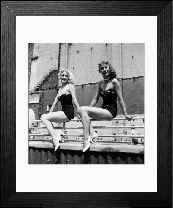 Framed Print : The Manhattans, American dancers, Beverley (blonde hair) and Sue Framed Print : The Manhattans, American dancers, Beverley (blonde hair) and Sue