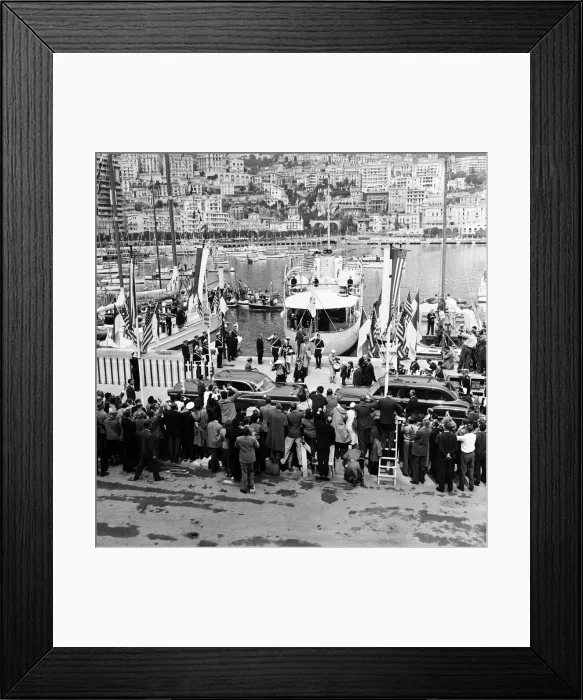 Framed Print : Scenes in Monte Carlo, Monaco, ahead of the wedding of Grace Kelly and Prince Rainier Framed Print : Scenes in Monte Carlo, Monaco, ahead of the wedding of Grace Kelly and Prince Rainier