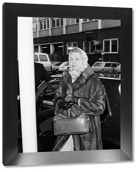 Princess Grace of Monaco at Heathrow Airport. 8th March 1981