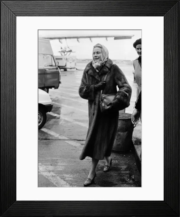 Framed Print : Princess Grace of Monaco at Heathrow Airport. 8th March 1981 Framed Print : Princess Grace of Monaco at Heathrow Airport. 8th March 1981