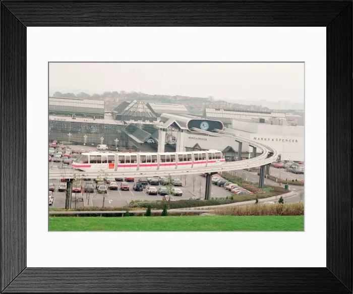 Framed Print : Monorail at Merry Hill Shopping Centre in Brierley Hill, Metropolitan Borough of Dudley Framed Print : Monorail at Merry Hill Shopping Centre in Brierley Hill, Metropolitan Borough of Dudley