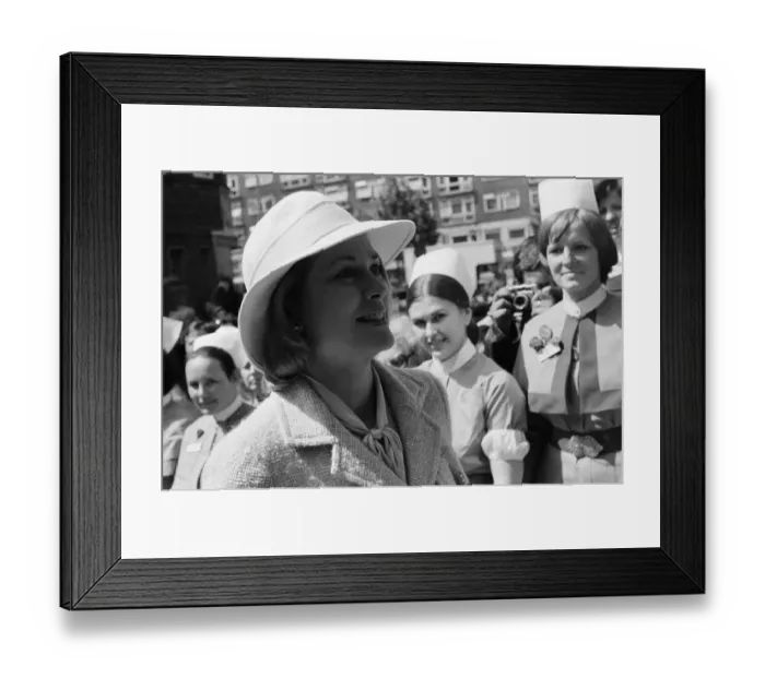 Framed Print : Princess Grace of Monaco in London to perform a special ceremony to open the Princess Framed Print : Princess Grace of Monaco in London to perform a special ceremony to open the Princess