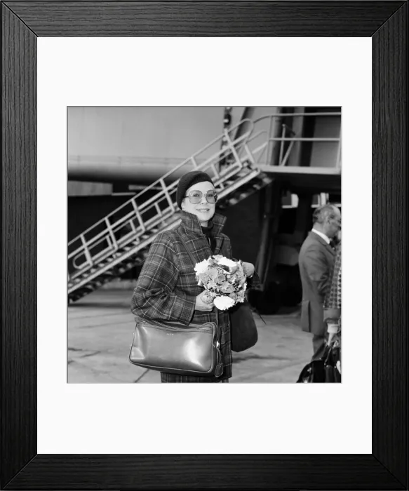 Framed Print : Princess Grace of Monaco arrives at Heathrow Airport after her recent visit to Ireland