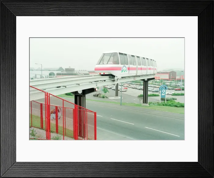 Framed Print : Monorail Opening at Merry Hill Shopping Centre in Brierley Hill Framed Print : Monorail Opening at Merry Hill Shopping Centre in Brierley Hill