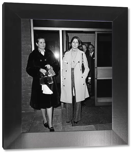 Princess Grace of Monaco arriving at Heathrow Airport from Nice with her daughter