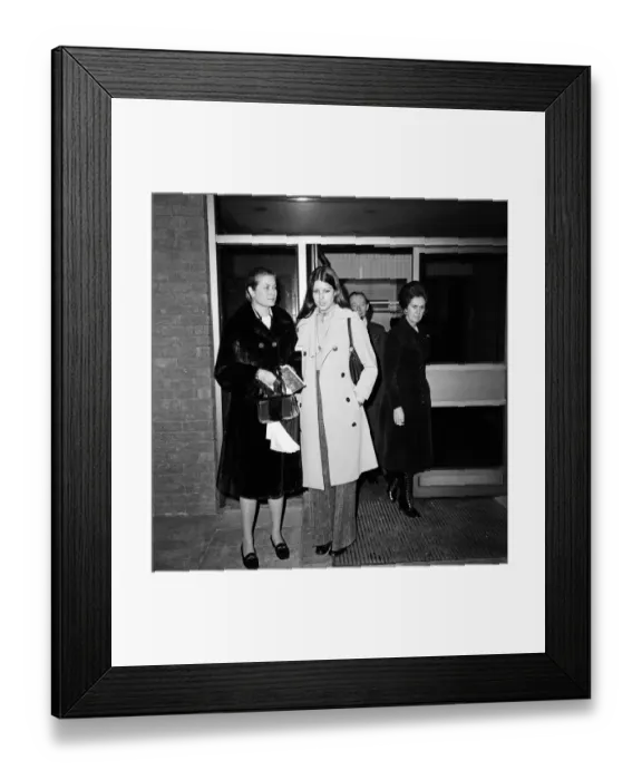 Framed Print : Princess Grace of Monaco arriving at Heathrow Airport from Nice with her daughter