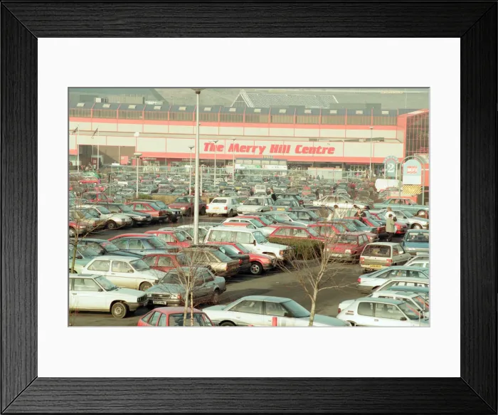 Framed Print : Full Carpark, Merry Hill Shopping Centre in Brierley Hill, first day of Christmas Sales Framed Print : Full Carpark, Merry Hill Shopping Centre in Brierley Hill, first day of Christmas Sales