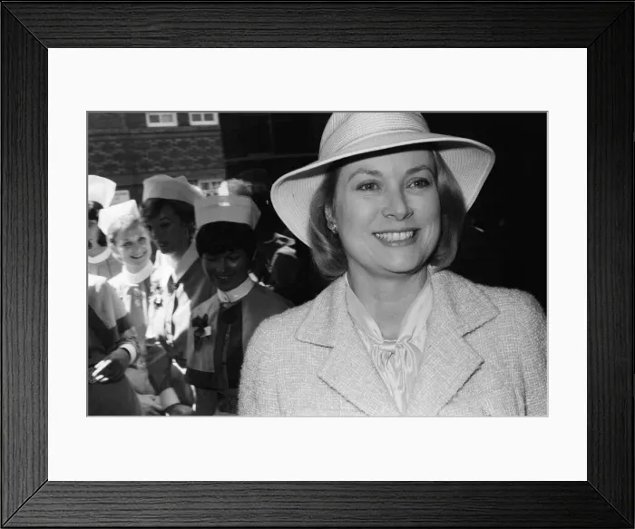 Framed Print : Princess Grace of Monaco in London to perform a special ceremony to open the Princess Framed Print : Princess Grace of Monaco in London to perform a special ceremony to open the Princess